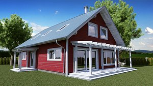 scandinavian house 3D model