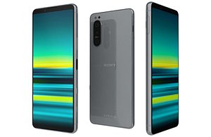3D Sony Xperia 5 II Grey Low Poly model