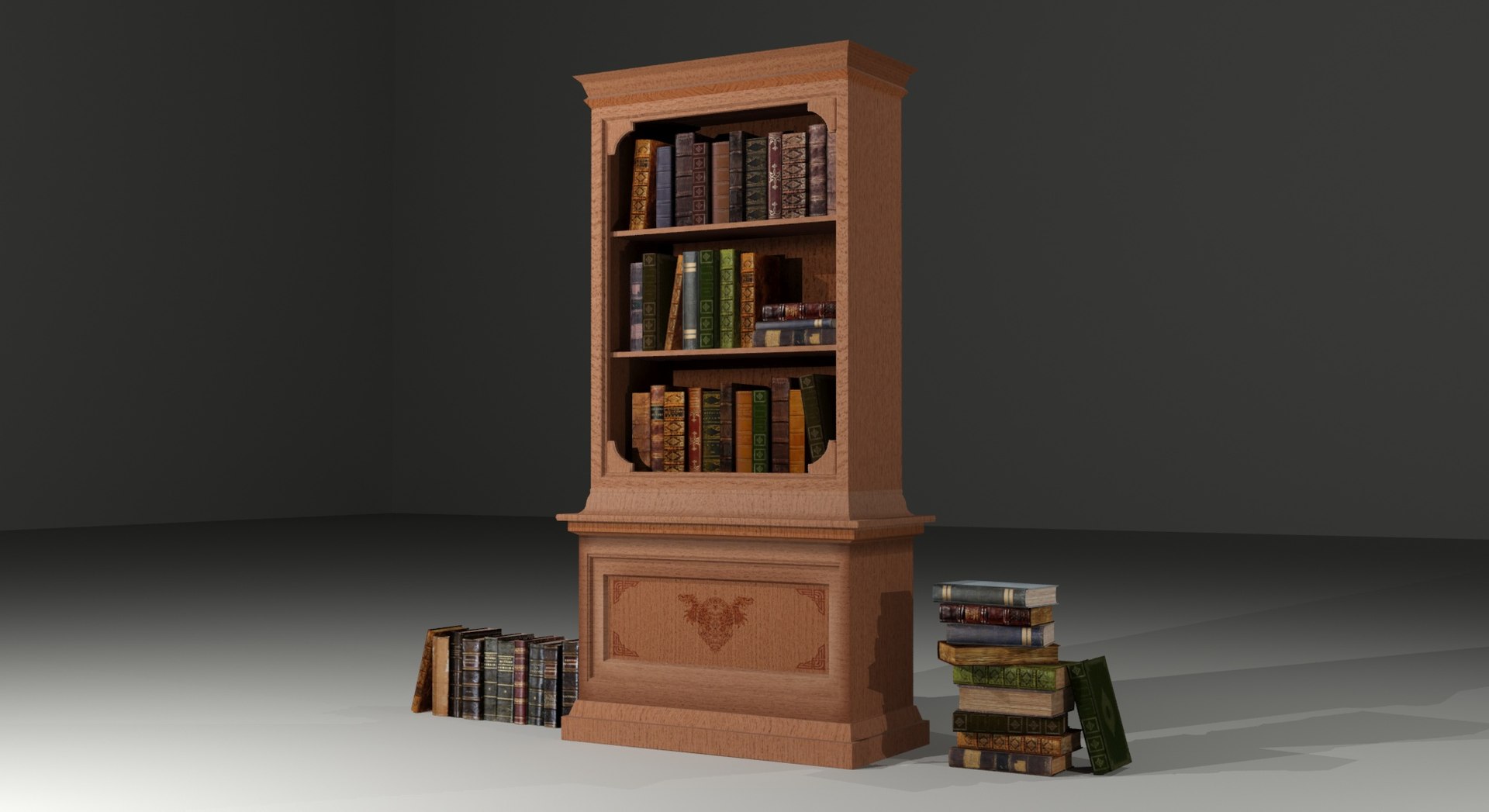 3D bookcase books model https://p.turbosquid.com/ts-thumb/tZ/6I71FN/SO9E2Ob1/bookcaserender4/jpg/1584218042/1920x1080/fit_q87/54be3a6fe5bdc872fa4a3f44f3d29204e673169d/bookcaserender4.jpg