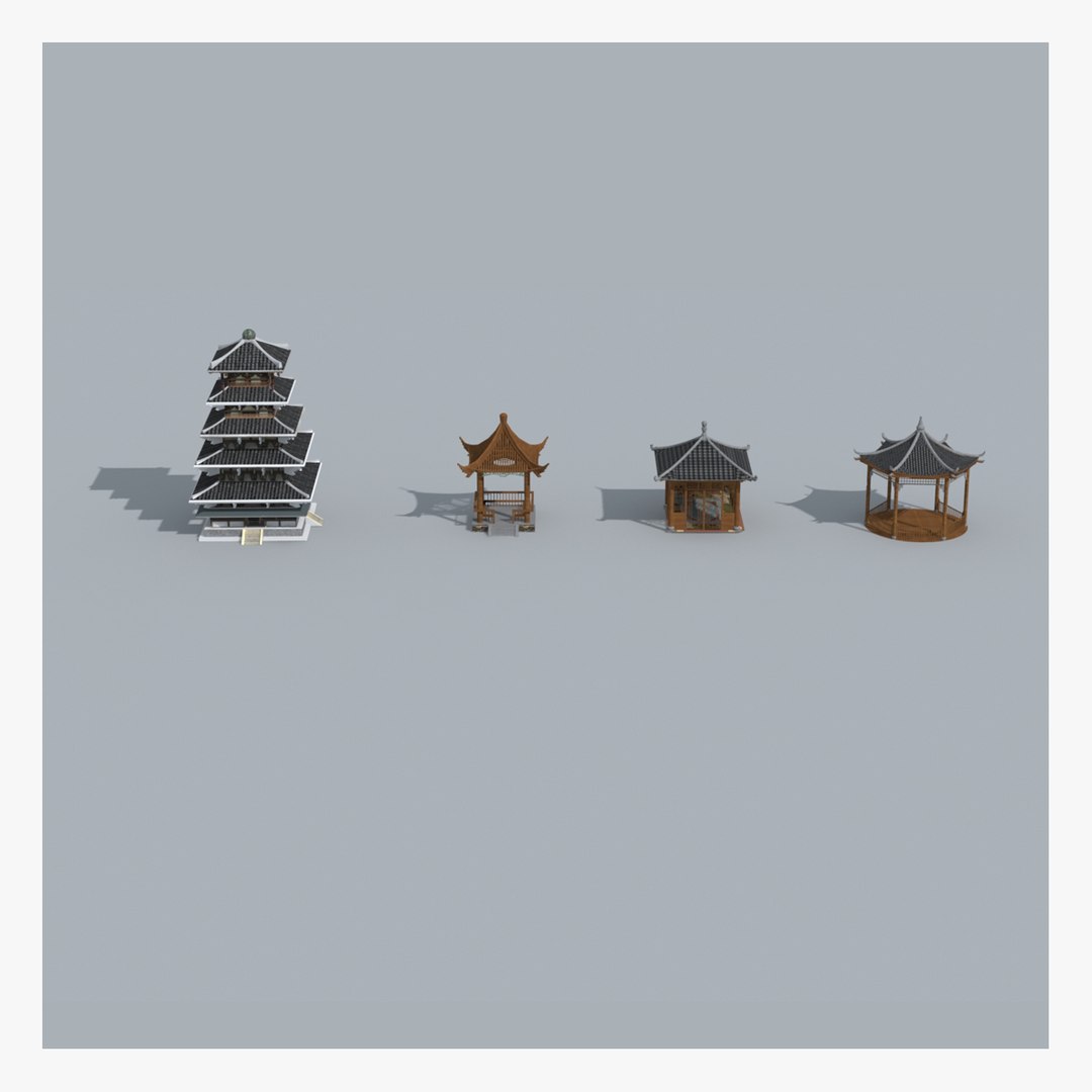 3D Chinese Pavilion Model - TurboSquid 2035717