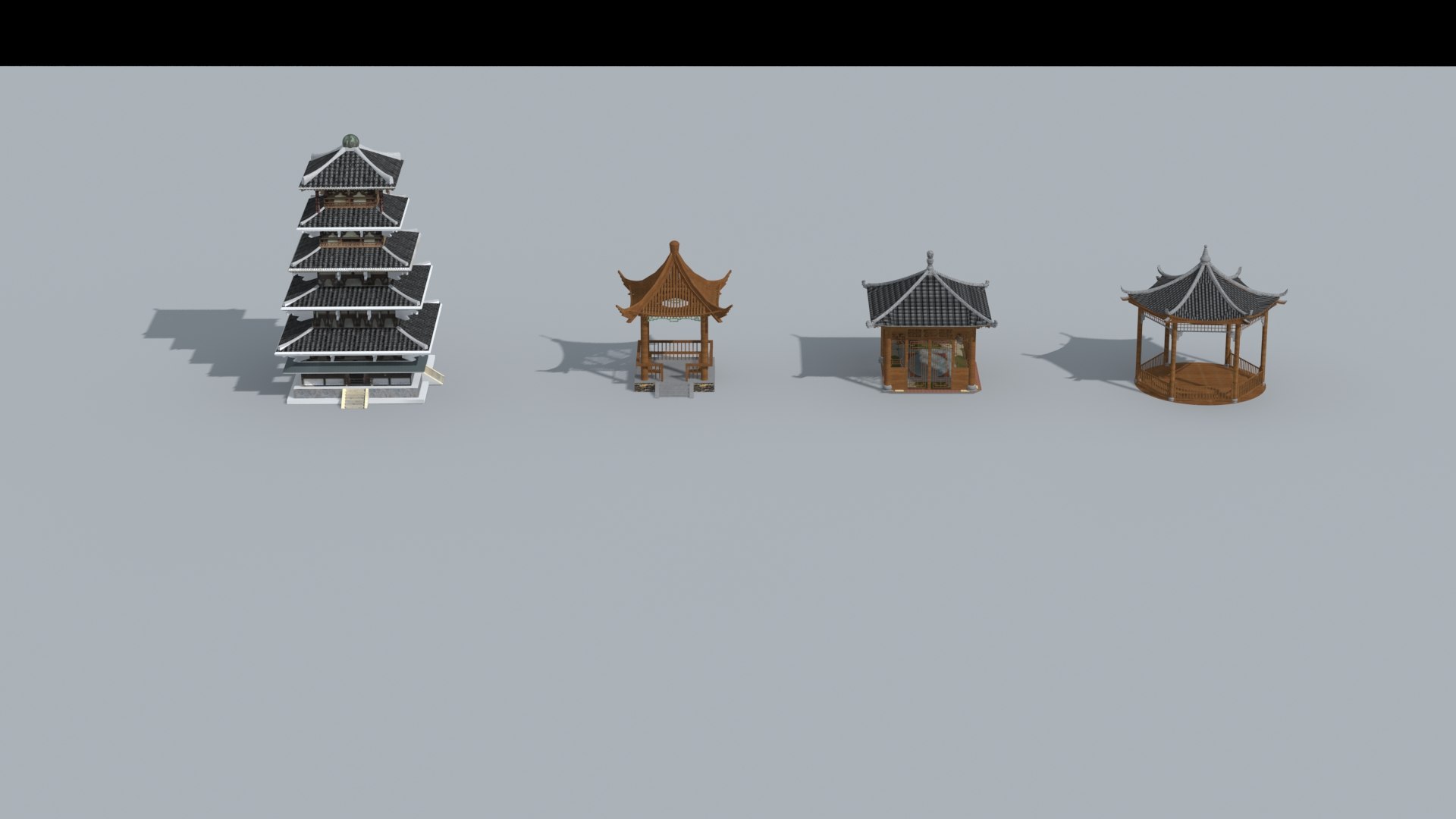 3D Chinese Pavilion Model - TurboSquid 2035717