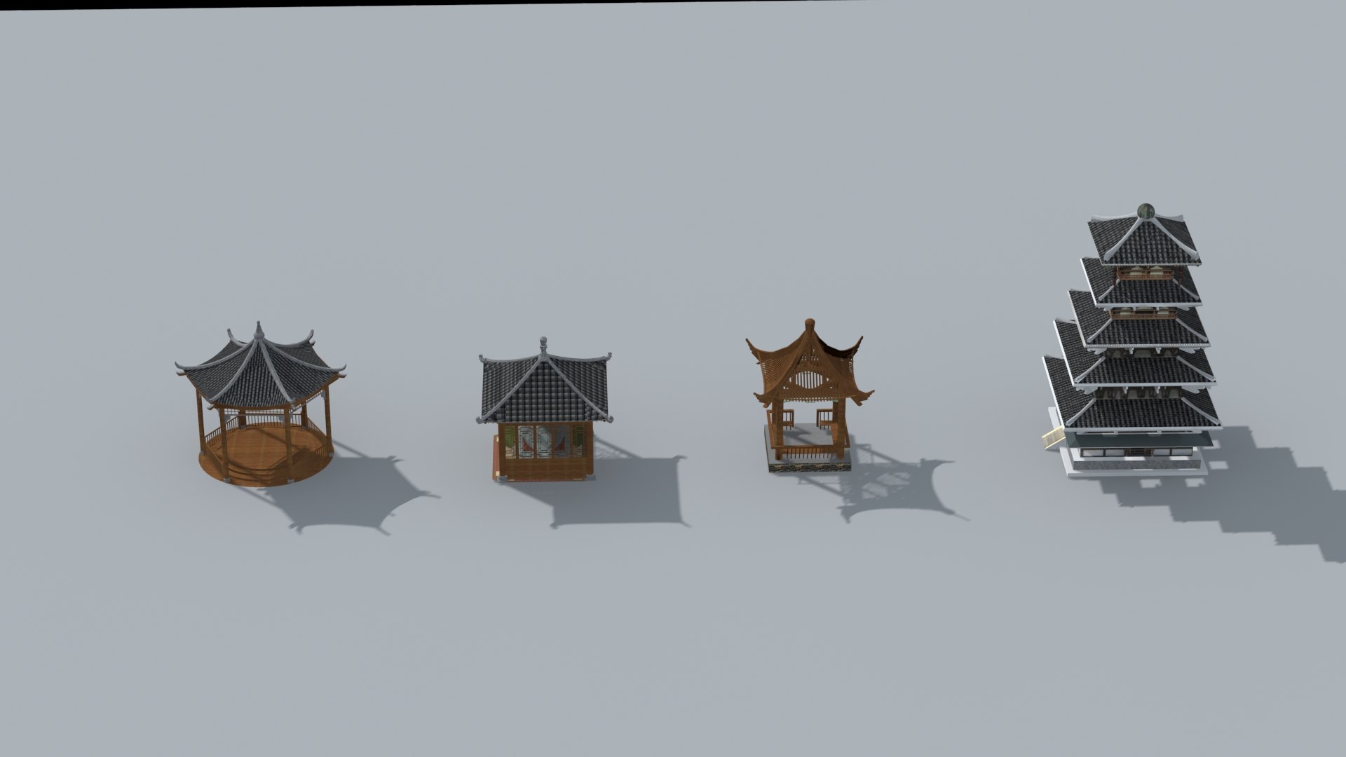 3D Chinese Pavilion Model - TurboSquid 2035717