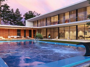 Exterior House Collection - Sunset and Night lighting setup 3D model