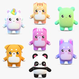 Cartoon Cute Cat Animals Pack Collection