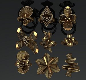 fusion rings 3D model