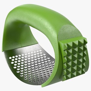 Garlic Press Rocker with Meat Hammer Light Green 3D