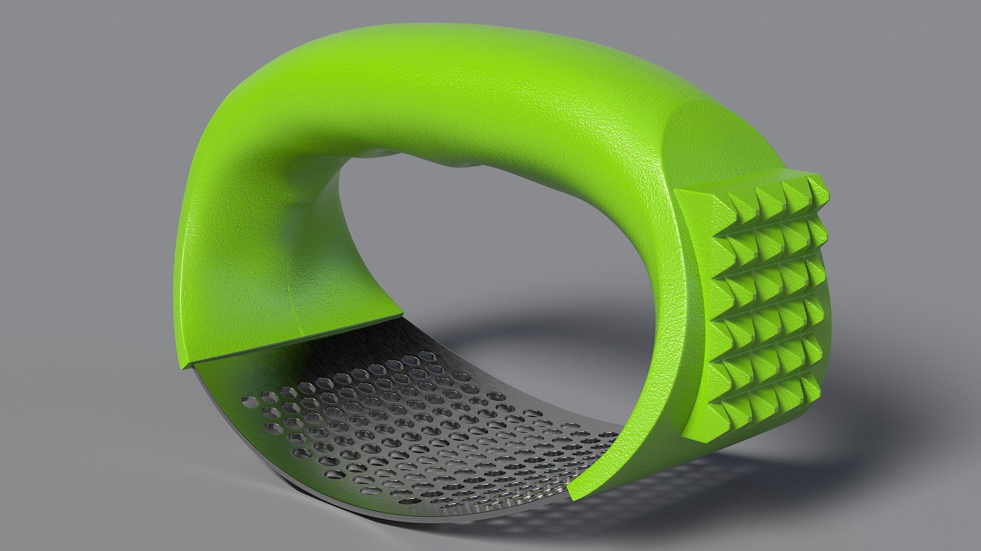 Garlic Press Rocker with Meat Hammer Light Green 3D - TurboSquid 2116287