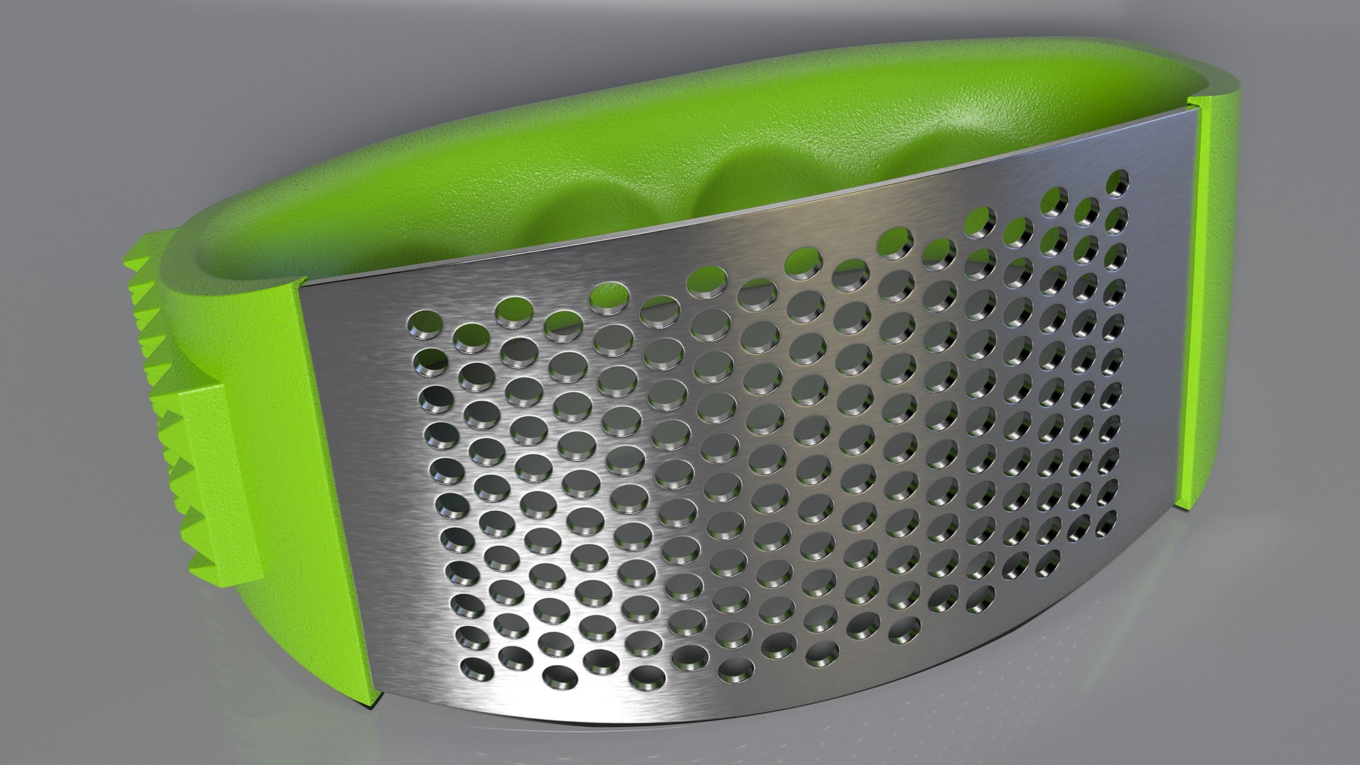 Garlic Press Rocker with Meat Hammer Light Green 3D - TurboSquid 2116287