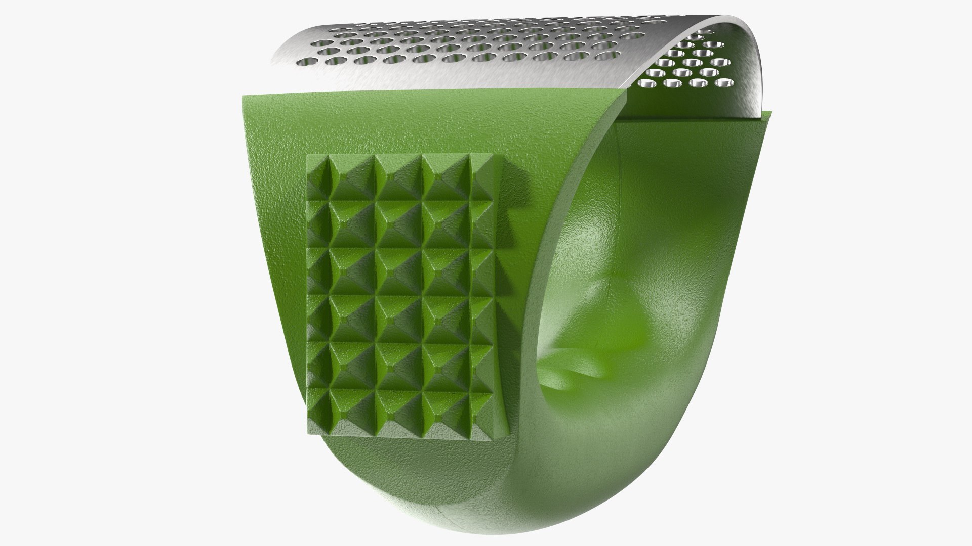 Garlic Press Rocker with Meat Hammer Light Green 3D - TurboSquid 2116287