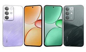 3D Realme C85 Pro Parrot Purple And Peacock Green
