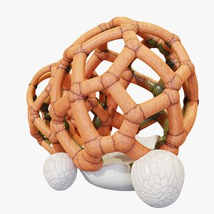 Glowing Cage Lantern Fungus Cluster PBR