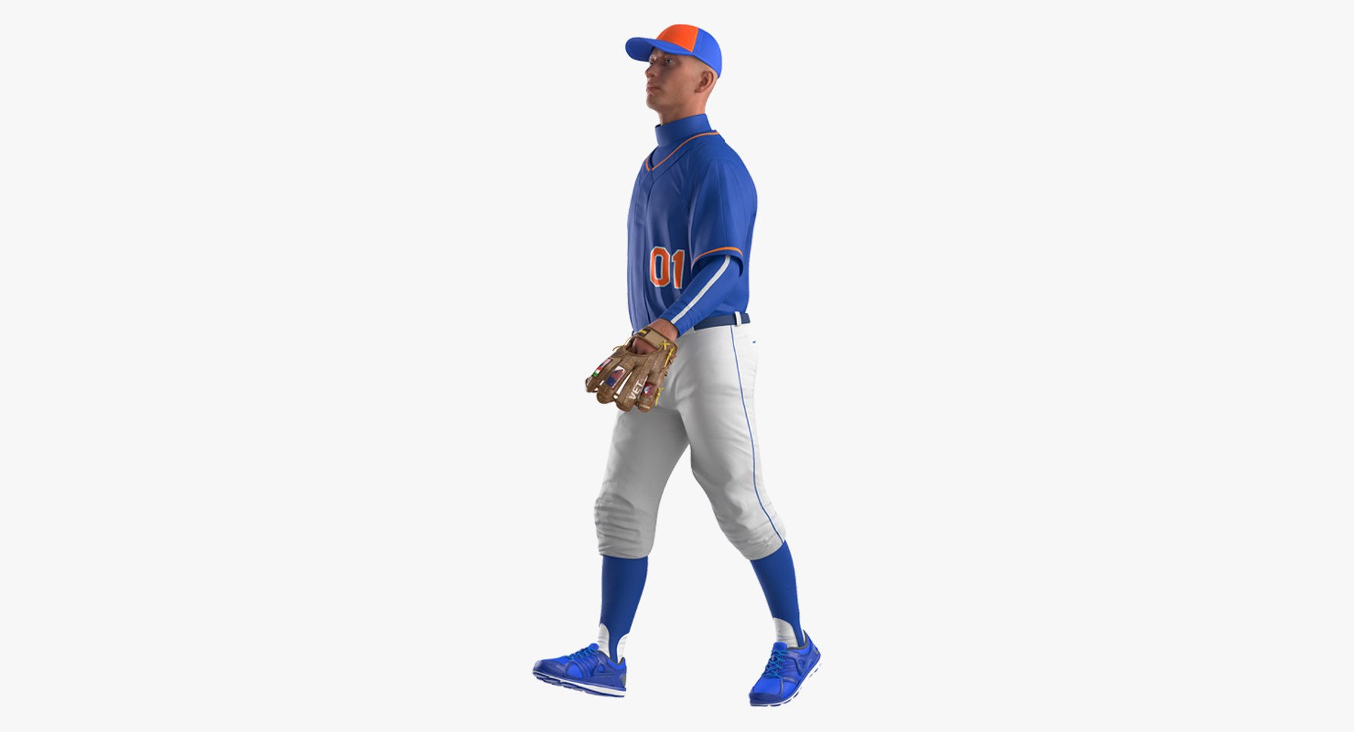 Baseball Player Rigged Generic 4 3D model preview