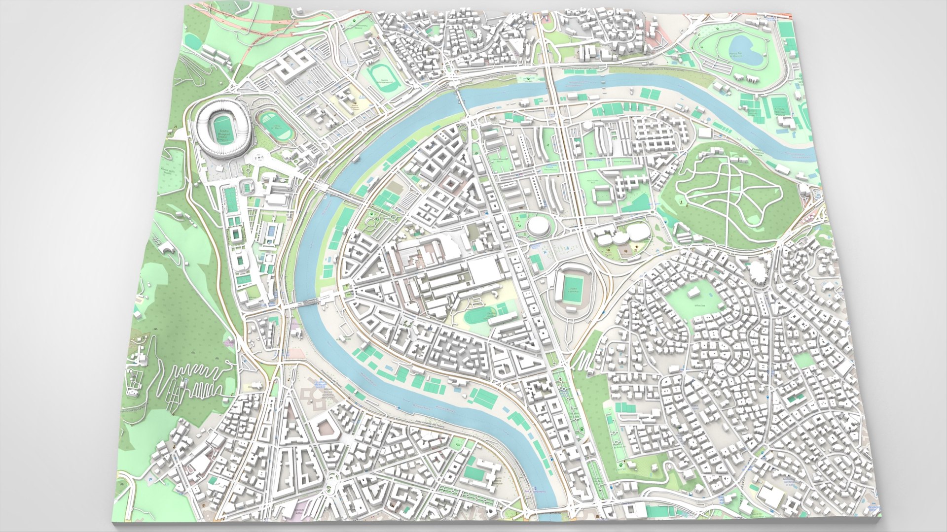 3D Cityscape Rome Italy - TurboSquid 2327977