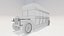 Modello 3D di autobus d'epoca Low Poly UV e materiale
