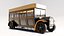 Modello 3D di autobus d'epoca Low Poly UV e materiale