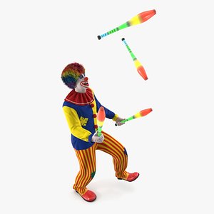 Set of 3 Clubs Circus Clown Prop Juggling Pins Set of 3 Clubs Circus Clown Prop Juggling Pins