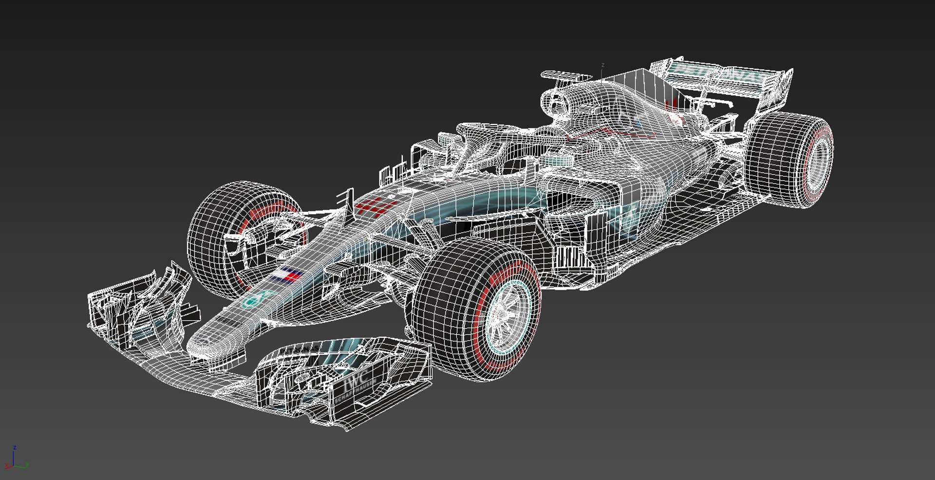 2018 Mercedes W09 3D - TurboSquid 1289953