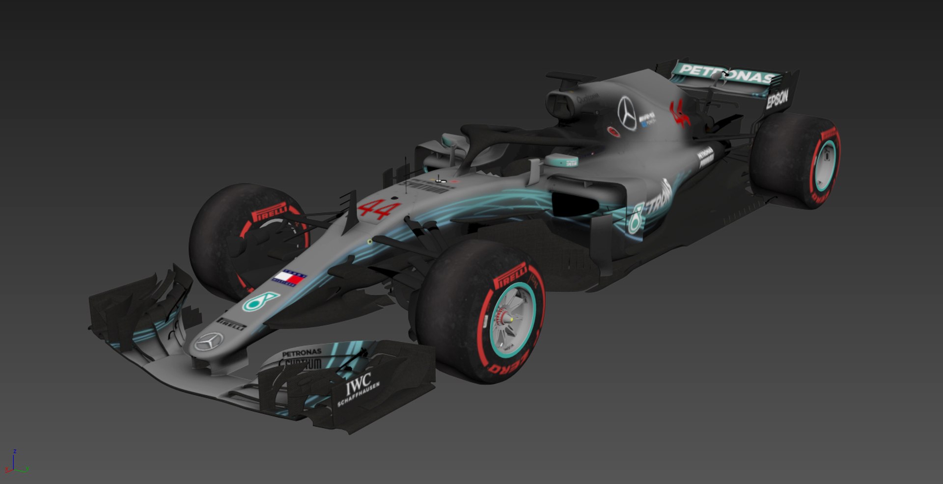 2018 Mercedes W09 3D - TurboSquid 1289953