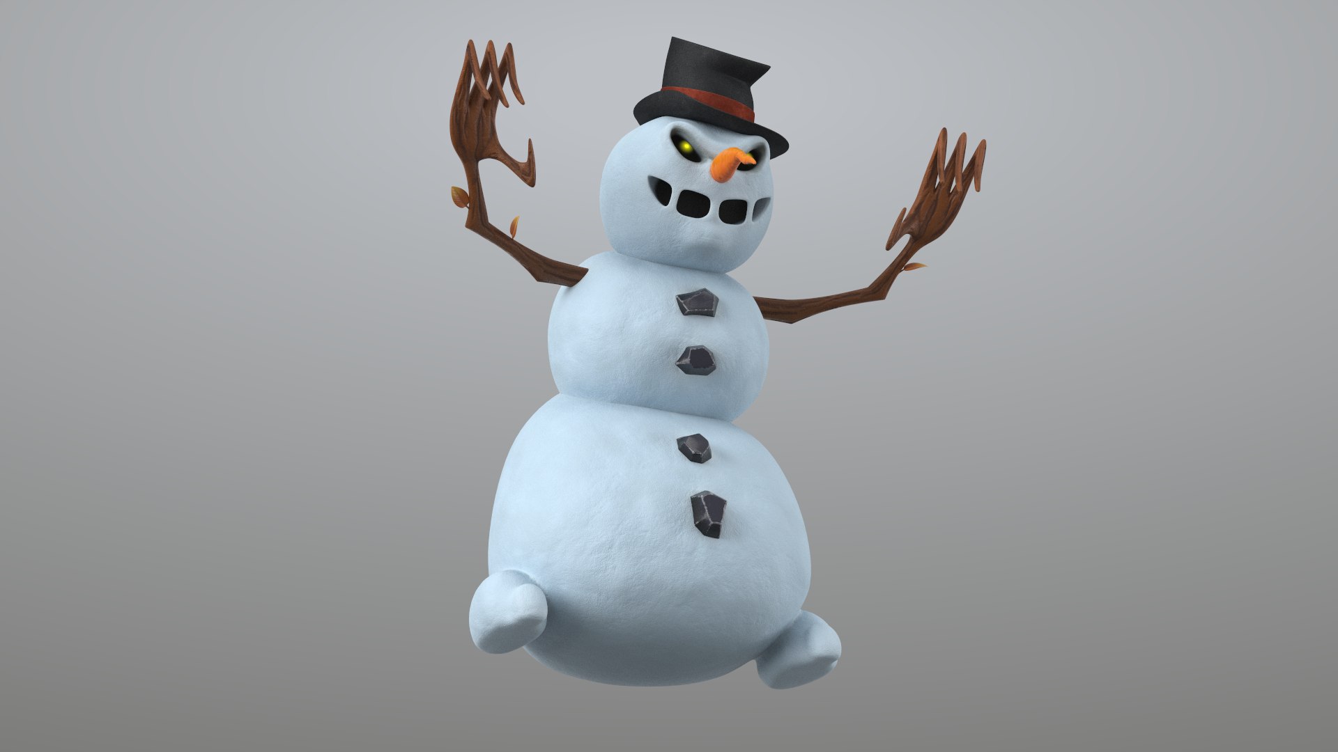 Snowman Angry 3D - TurboSquid 1646928