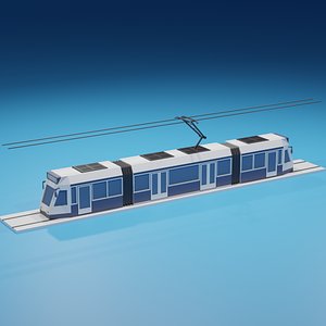 LowPoly Cartoon Tram