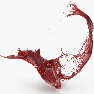 realistic blood splash model