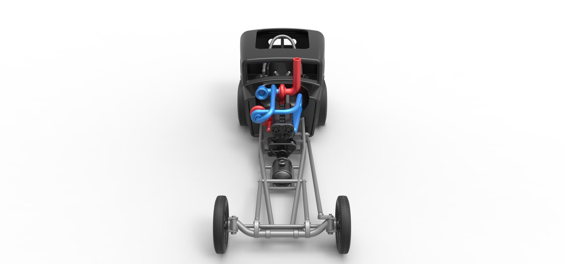 Diecast Front Engine Old School Dragster With Shell Version 4 Scale 1 ...