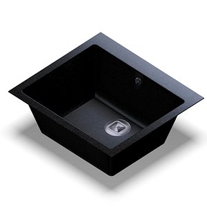 sink polygran r-111 black 3D model