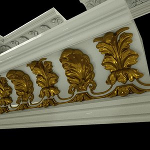 3D model patterned cornices 01