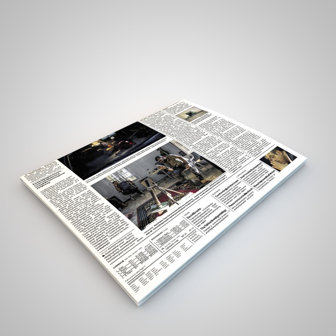 Newspaper Journal 3d Model