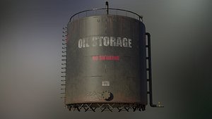 Large Industrial Oil Storage Tank model