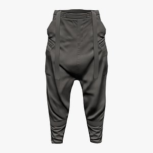 3D Shalwar Hip Hop Harem Pants With Straps