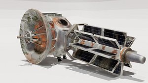 3D Old space satellite 3D model