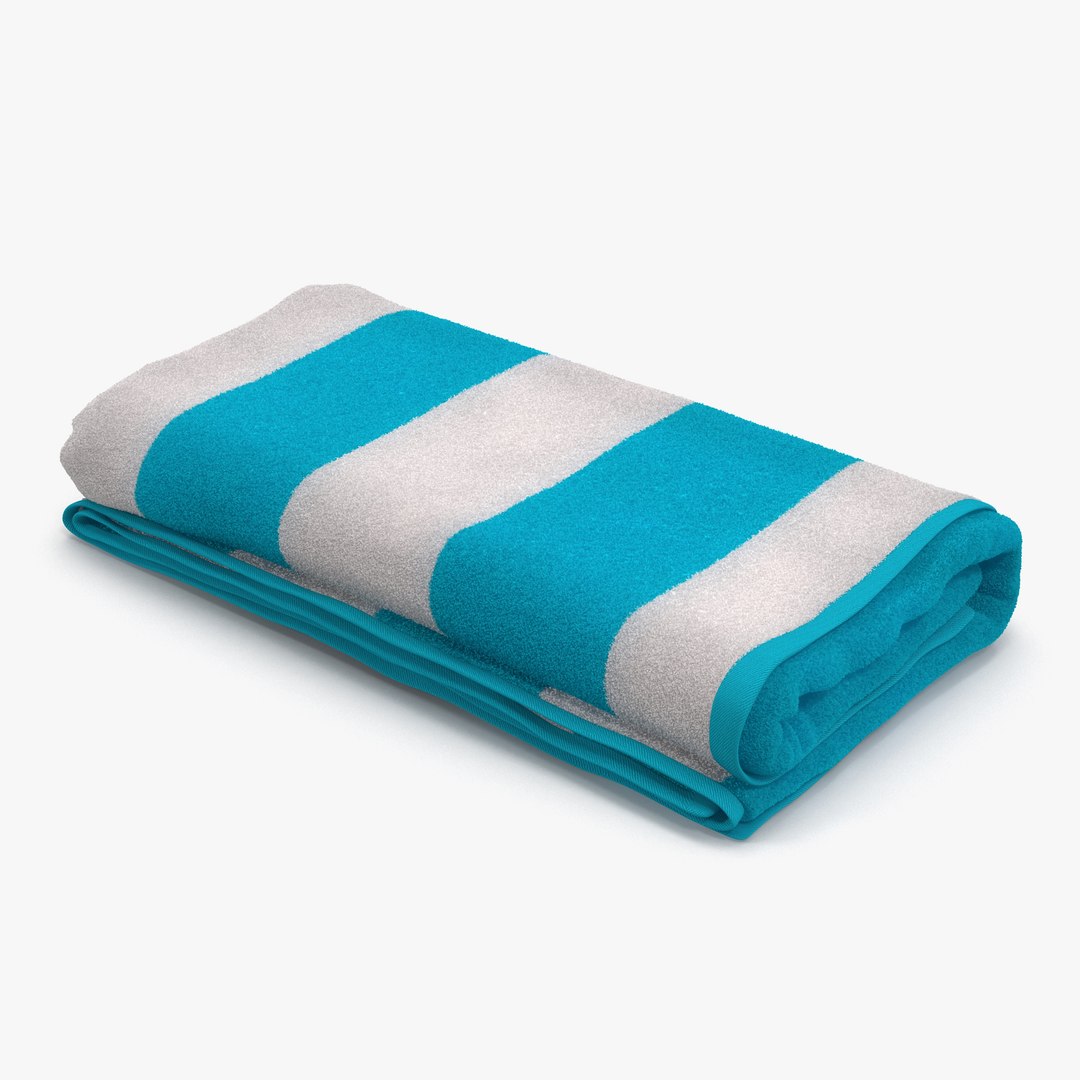 Beach Towel 3 3D model preview