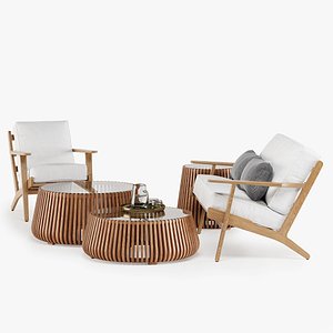 Camps Bay Set Oak 3D model