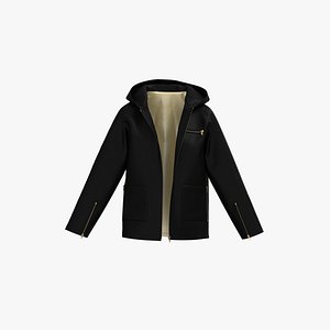 3D model Female raglan leather jacket
