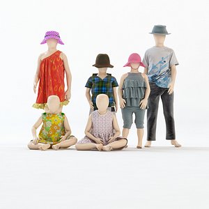 3d mannequin girl boy kids