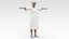 Female Patient with White Gown