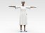 Female Patient with White Gown
