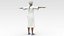 Female Patient with White Gown