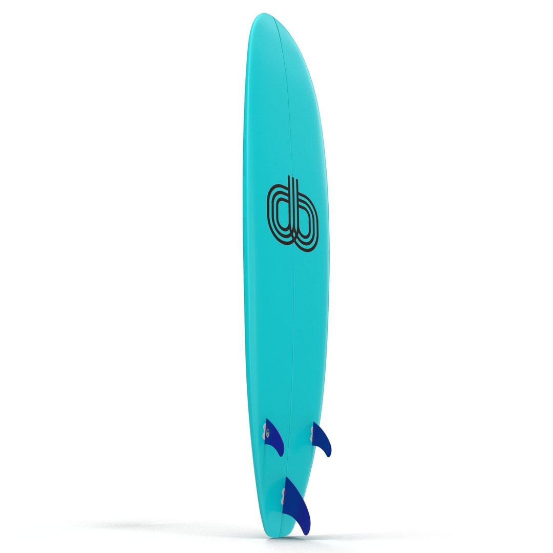 Surfboard Longboard 4 3D Model 3D model preview