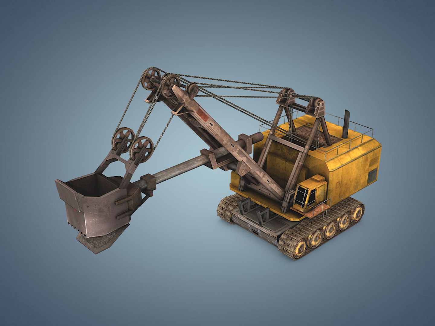 Electric rope shovel 3D model - TurboSquid 1386870