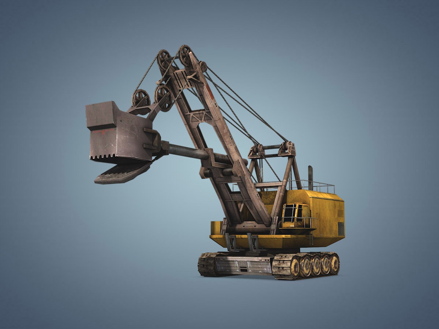Electric rope shovel 3D model - TurboSquid 1386870