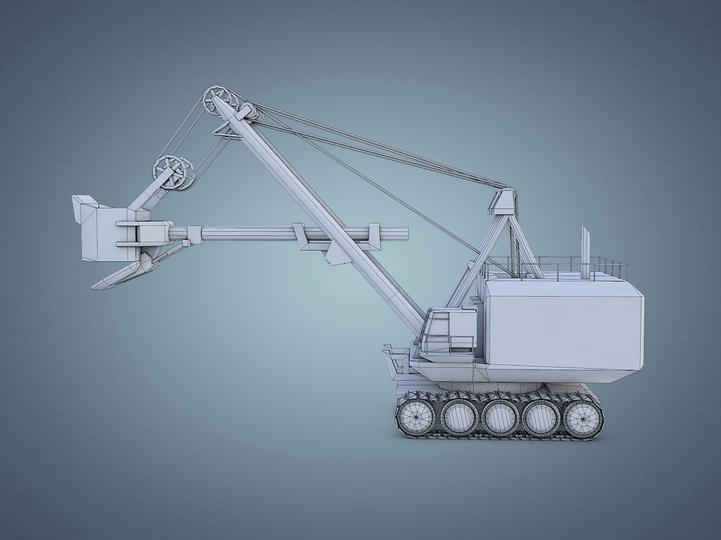 Electric rope shovel 3D model - TurboSquid 1386870