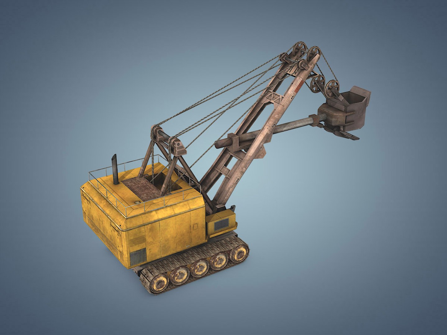 Electric rope shovel 3D model - TurboSquid 1386870