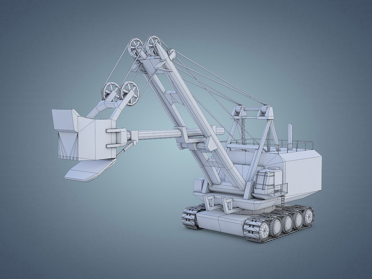 Electric rope shovel 3D model - TurboSquid 1386870