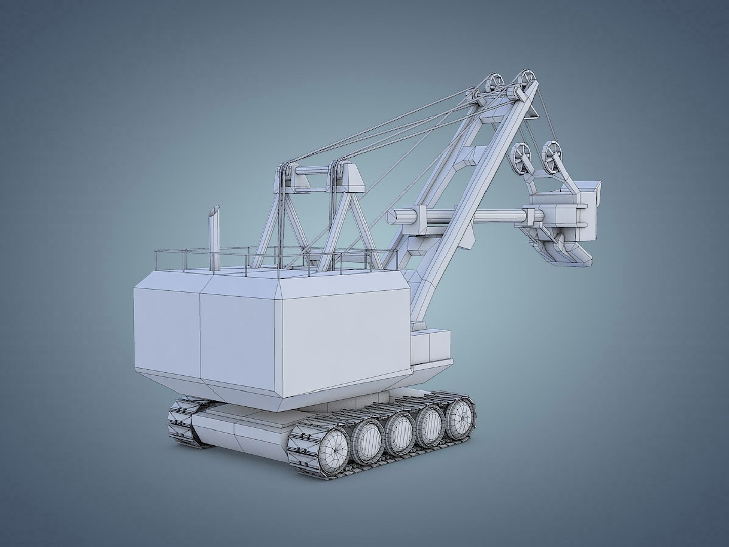 Electric rope shovel 3D model - TurboSquid 1386870