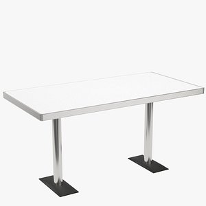 3D model Diner booth table 2