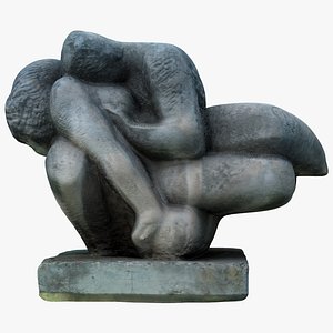 man woman sculpture 3D model