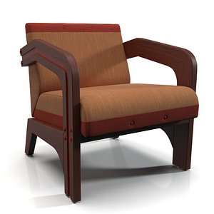 Eluney Lounge Chair PBR 3D model