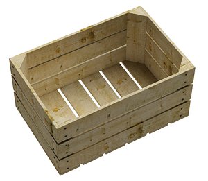 3D model wooden crate